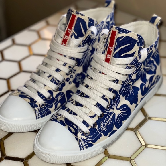prada flower sneakers